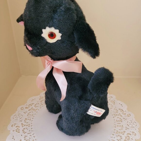 Vintage Black sheep lamb Plushie with bright button eyes. By Ideal Toy 12" Rare - Picture 3 of 6